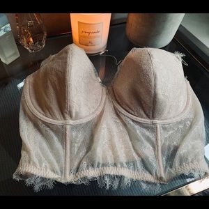 Long lined shimmery bra